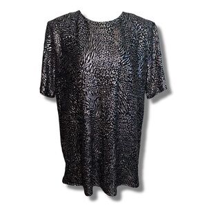 NWT Vtg Iridescent Abstract Animal Print Top